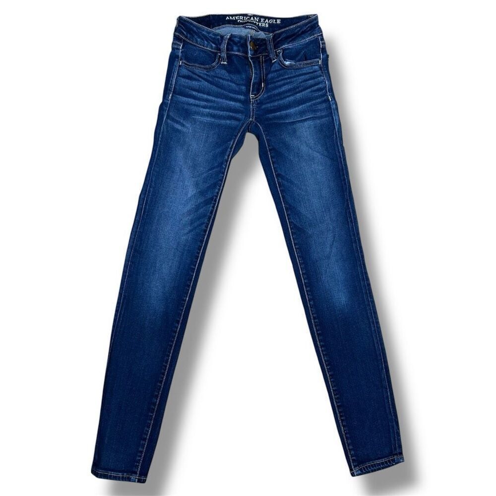 American Eagle Outfitters Super Stretch Skinny Navy Jeans, Women’s 00 Regular